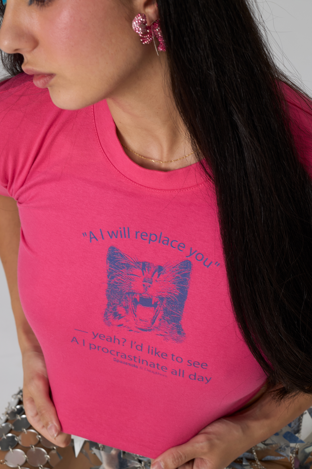 The Luxury of Wasted Time T-Shirt (pink)  BABY TEE 